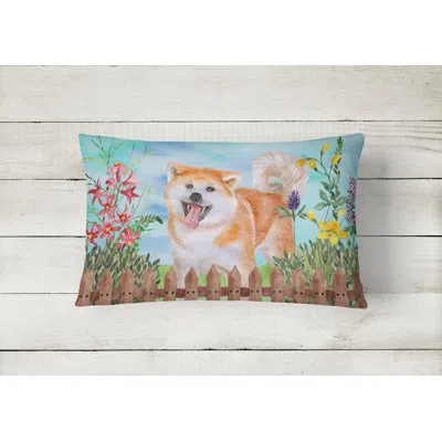 Caroline's Treasures Akita Spring Indoor/outdoor Throw Pillow