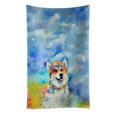 Caroline's Treasures Alaskan Malamute Hippie Dawg Kitchen Towel In Multicolor