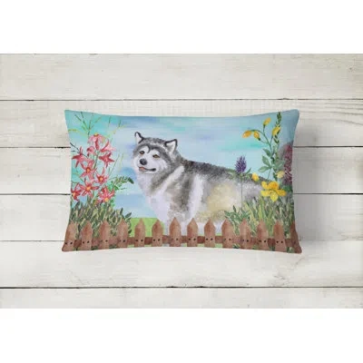 Caroline's Treasures Alaskan Malamute Spring Indoor/outdoor Throw Pillow