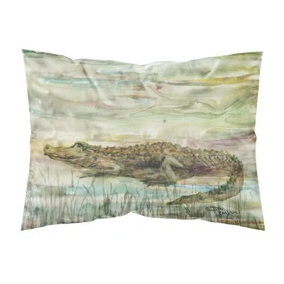 Caroline's Treasures Alligator Sunset Pillowcase In Brown;gray