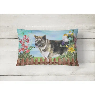 Caroline's Treasures American Akita Spring Indoor/outdoor Throw Pillow