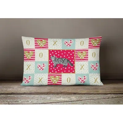 Caroline's Treasures American Curl #1 Cat Love Outdoor Rectangular Cushion With Filling