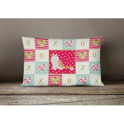 Caroline's Treasures American Curl Cat Love Outdoor Rectangular Cushion With Filling