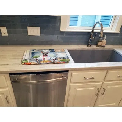Caroline's Treasures American Hairless Terrier The Chef Dish Drying Mat In Natural