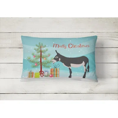 Caroline's Treasures American Mammoth Jack Donkey Christmas Indoor/outdoor Throw Pillow
