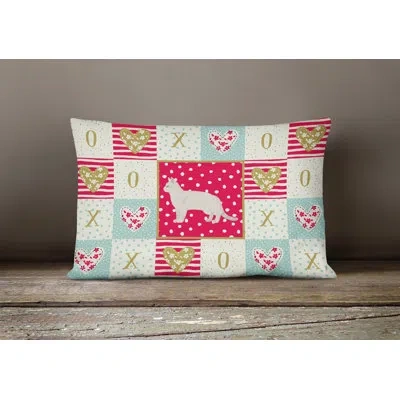 Caroline's Treasures American Shorthair #2 Cat Love Outdoor Rectangular Cushion With Filling