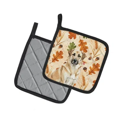 Caroline's Treasures Anatolian Shepherd Dog Heirloom Fall Pair Of Pot Holders In Multicolor