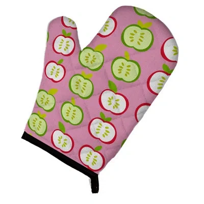 Caroline's Treasures Apples Oven Mitt In Green;pink