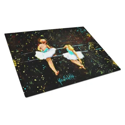 Caroline's Treasures At Practice Ballet Glass Cutting Board