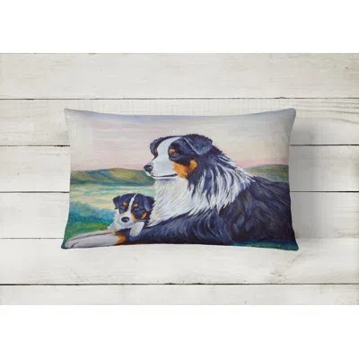 Caroline's Treasures Australian Shepherd Graphic Print Indoor/outdoor Throw Pillow