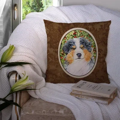 Caroline's Treasures Australian Shepherd Indoor/outdoor Graphic Print Brown Throw Pillow