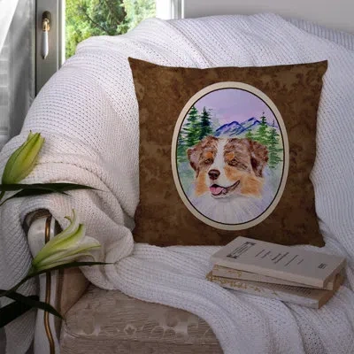 Caroline's Treasures Australian Shepherd Indoor/outdoor Graphic Print Square Throw Pillow