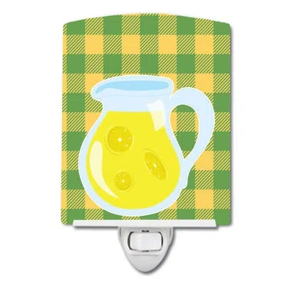 Caroline's Treasures Backyard Bbq Lemonade Ceramic Night Light In Yellow