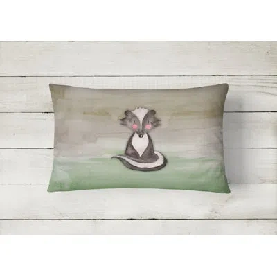Caroline's Treasures Badger Watercolor Lumbar Pillow