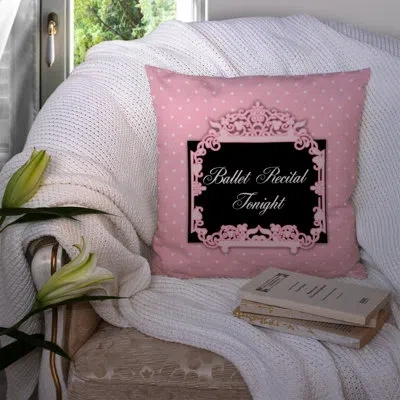 Caroline's Treasures Ballerina Ballet Recital Tonight Indoor/outdoor Throw Pillow