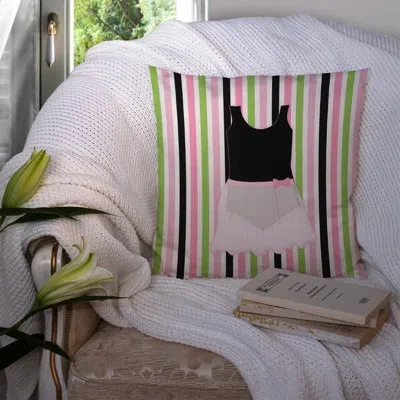 Caroline's Treasures Ballerina Leotard And Skirt Indoor/outdoor Throw Pillow