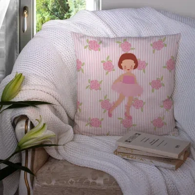 Caroline's Treasures Ballerina Short Hair Indoor/outdoor Throw Pillow