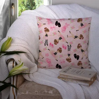 Caroline's Treasures Ballerinas And Roses Indoor/outdoor Throw Pillow