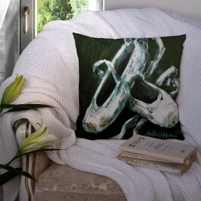 Caroline's Treasures Ballet Golden Toes Indoor/outdoor Throw Pillow