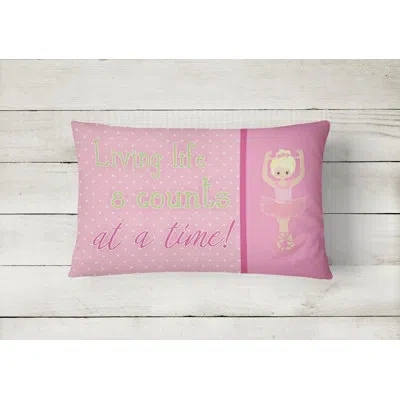 Caroline's Treasures Ballet In Counts Outdoor Throw Pillow In Blonde