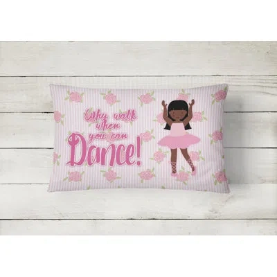 Caroline's Treasures Ballet Long Hair African American Lumbar Pillow