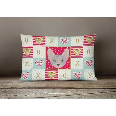 Caroline's Treasures Bambino Cat Love Outdoor Rectangular Cushion With Filling