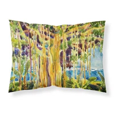 Caroline's Treasures Banyan Tree Pillowcase In Green