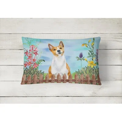 Caroline's Treasures Basenji Spring Indoor/outdoor Throw Pillow