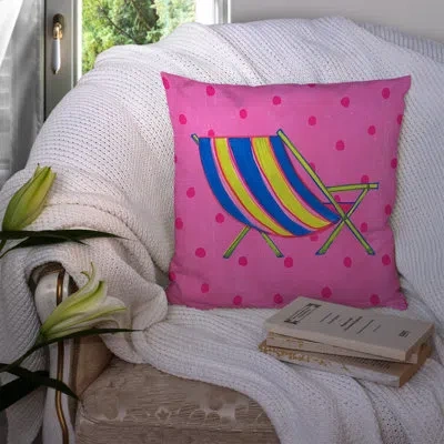 Caroline's Treasures Beach Chair Indoor Outdoor Throw Pillow