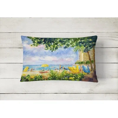 Caroline's Treasures Beach Resort View From The Condo Indoor/outdoor Throw Pillow