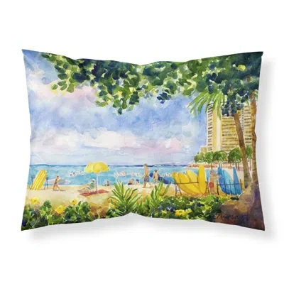 Caroline's Treasures Beach Resort View From The Condo Pillowcase In Blue