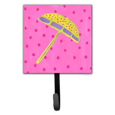 Caroline's Treasures Beach Umbrella Leash Holder And Wall Hook In Pink,yellow