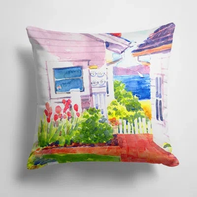 Caroline's Treasures Beach View Between The Houses Indoor/outdoor Throw Pillow