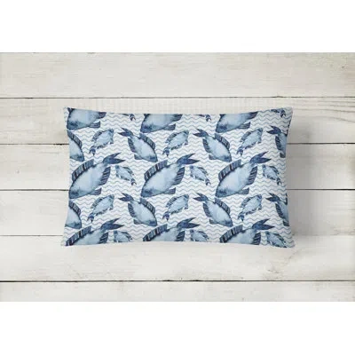 Caroline's Treasures Beach Watercolor Fishes Indoor/outdoor Throw Pillow