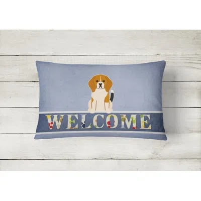 Caroline's Treasures Beagle Welcome Lumbar Pillow