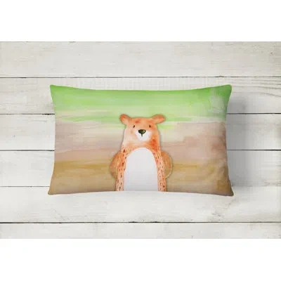 Caroline's Treasures Bear Watercolor Lumbar Pillow