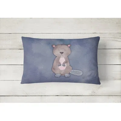 Caroline's Treasures Beaver Watercolor Lumbar Pillow