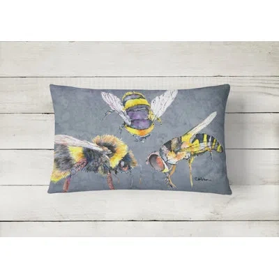 Caroline's Treasures Bees Times Three Indoor/outdoor Throw Pillow