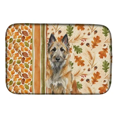Caroline's Treasures Belgian Laekenois Heirloom Fall Dish Drying Mat In Natural