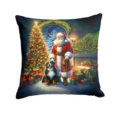 Caroline's Treasures Bernese Mountain Dog And Santa Claus Throw Pillow