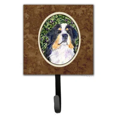 Caroline's Treasures Bernese Mountain Dog Leash Holder And Wall Hook In Brown