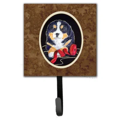 Caroline's Treasures Bernese Mountain Dog Leash Holder And Wall Hook In Brown