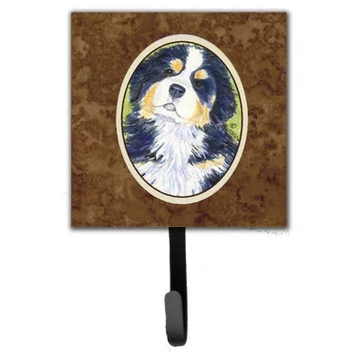 Caroline's Treasures Bernese Mountain Dog Leash Holder And Wall Hook In Brown