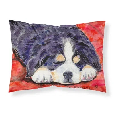 Caroline's Treasures Bernese Mountain Dog Moisture Wicking Pillowcase In Purple