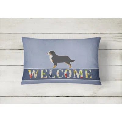 Caroline's Treasures Bernese Mountain Dog Welcome Lumbar Pillow