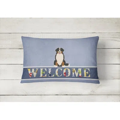 Caroline's Treasures Bernese Mountain Dog Welcome Lumbar Pillow