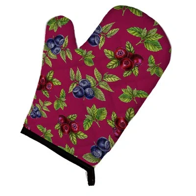 Caroline's Treasures Berries Oven Mitt In Green;red