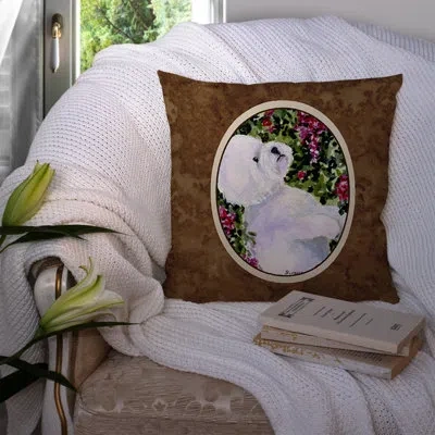 Caroline's Treasures Bichon Frise Indoor/outdoor Graphic Print Square Throw Pillow