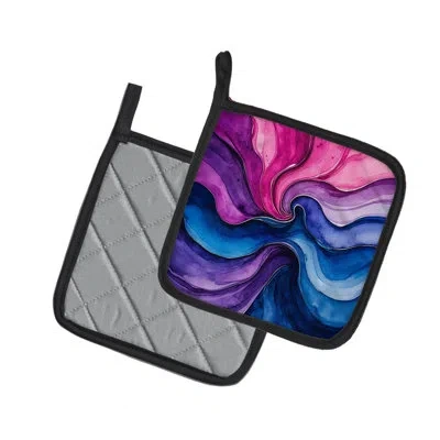 Caroline's Treasures Bisexual Pride Pair Of Pot Holders In Multicolor