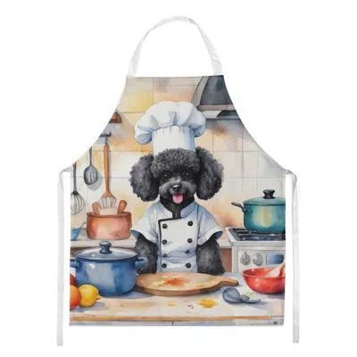 Caroline's Treasures Black Poodle The Chef Apron In Multicolor